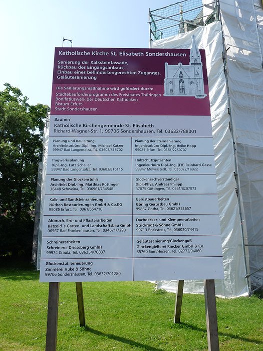 Bauarbeiten Elisabethkirche