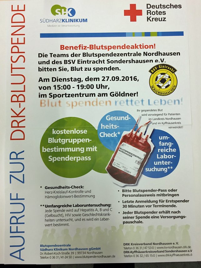 Blutspende und Typisierung