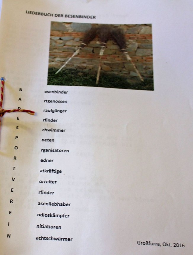 Badesportverein Gro&szlig;furra im Zeichen des Besens