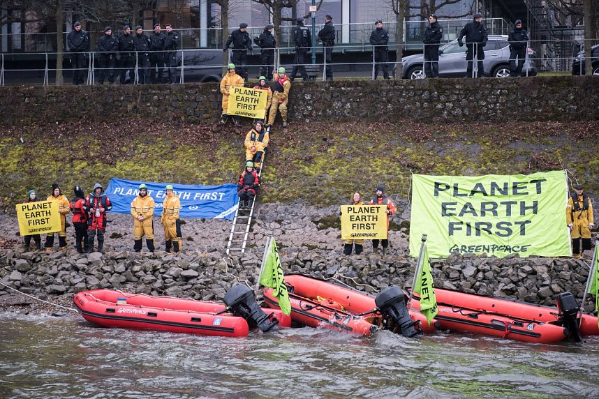 Protest auf dem Wasser