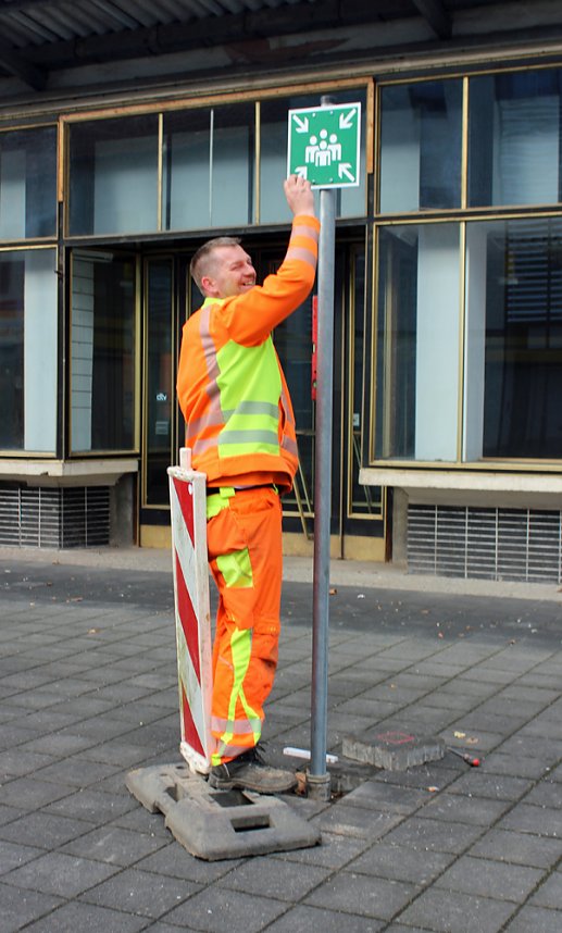Rettungstreffpunkt ausgewiesen