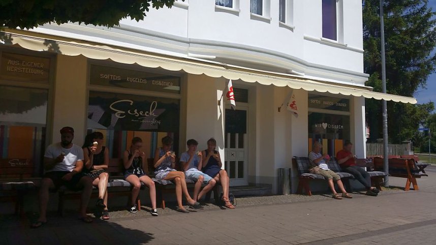 Eisbecher, eine willkommene und leckere Erfrischung