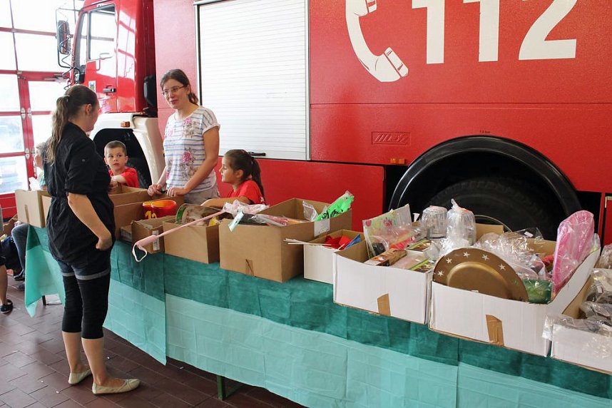 Fahrt mit einem Feuerwehrauto
