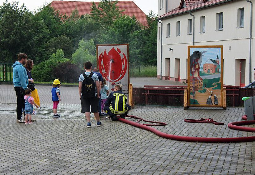 Fahrt mit einem Feuerwehrauto