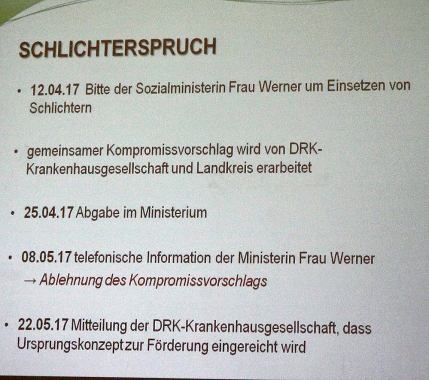Geplante Umstrukturierung der Krankenh&auml;user im Kyffh&auml;userkreis