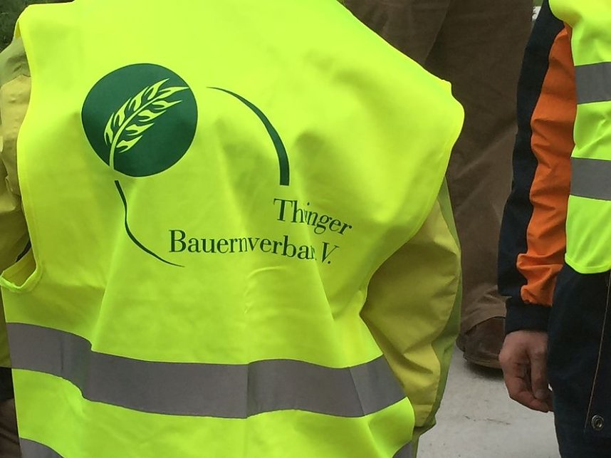 Demonstration vor der Th&uuml;ringer Staatskanzlei