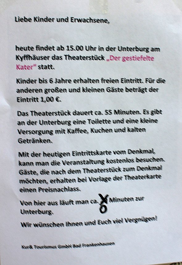 Kleinb&uuml;hne am Kyffh&auml;user eingeweiht