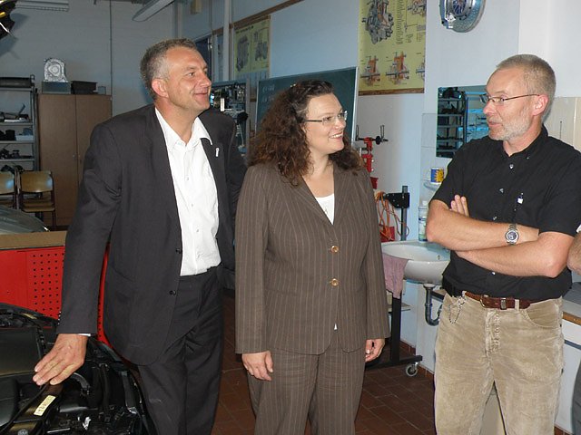 Nahles und Lemme in Artern