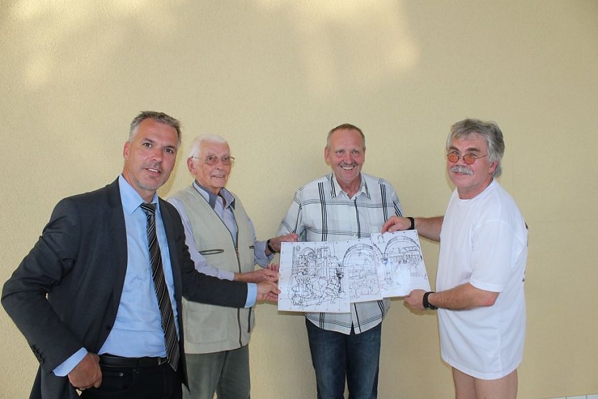 Erste Pinselstriche f&uuml;r Gro&szlig;bild