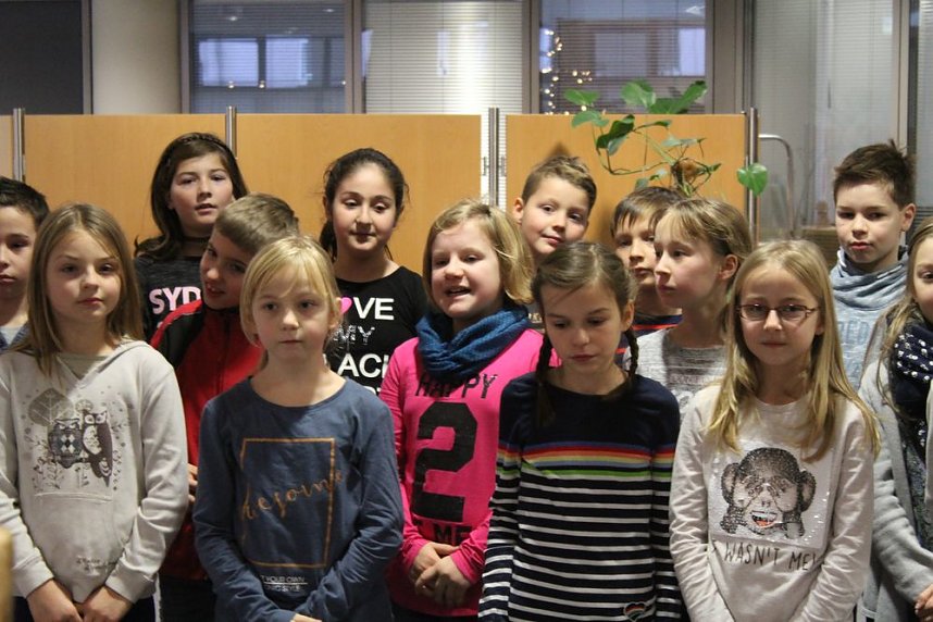 Weihnachtsmann besuchte Sparkasse