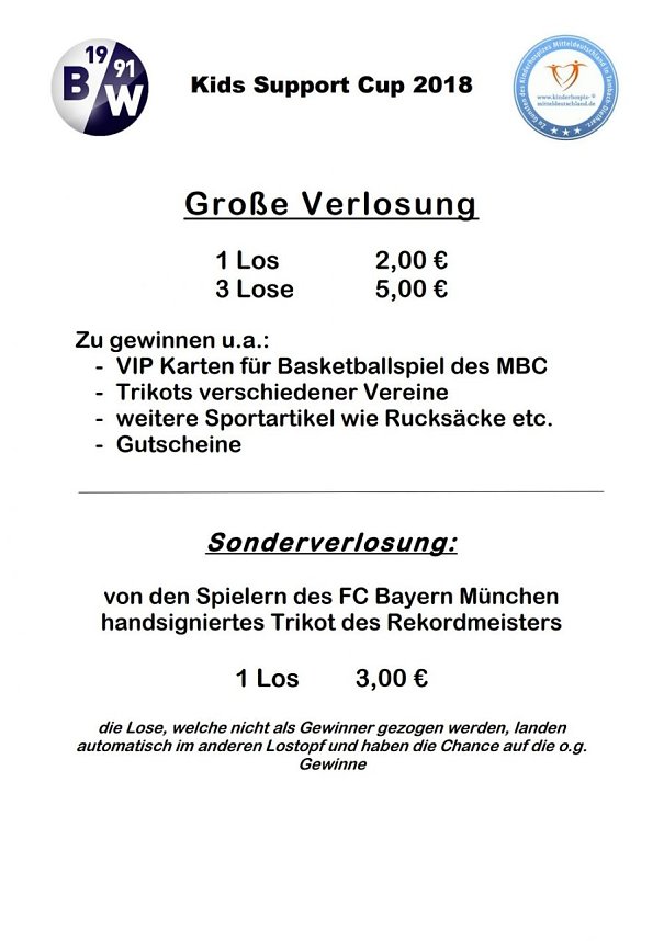 Kids Support Cup 2018