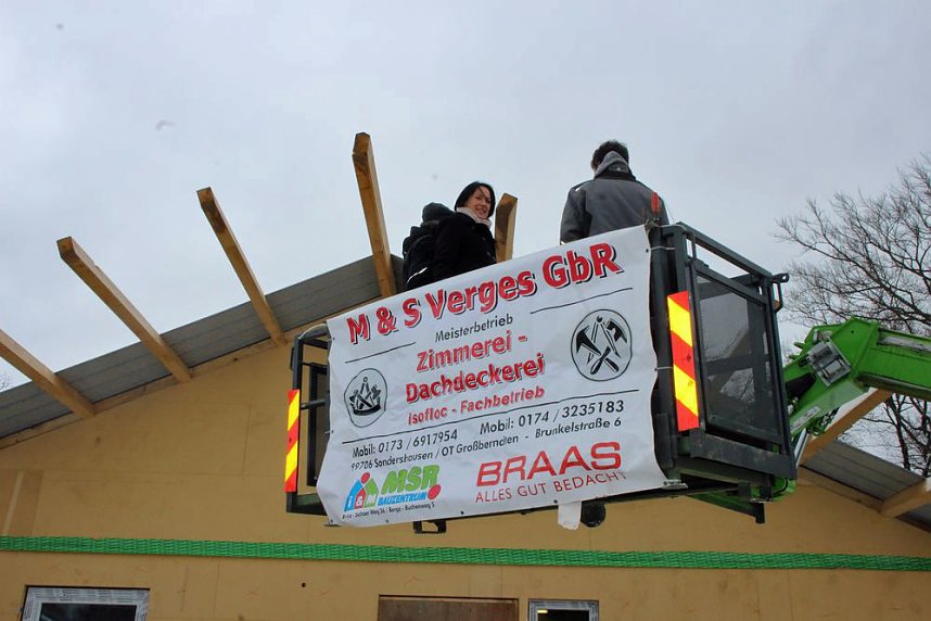 Richtfest f&uuml;r neue Bungalows im Ferienpark