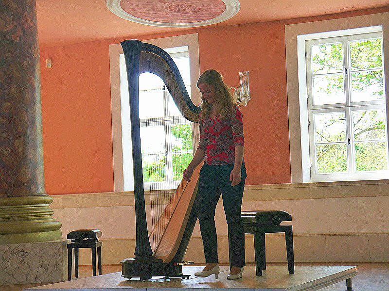 Harfenisten im Konzert