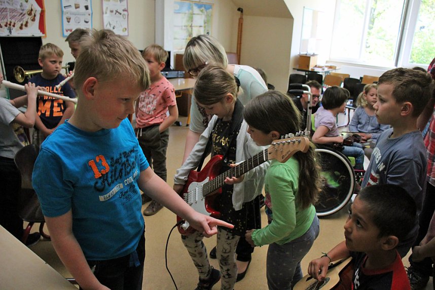 Mit viel Spa&szlig; Instrumente getestet