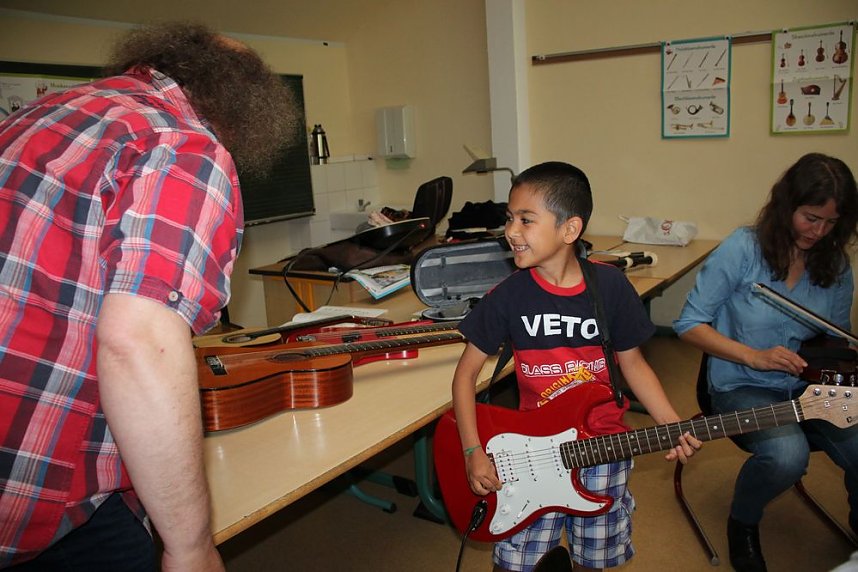 Mit viel Spa&szlig; Instrumente getestet