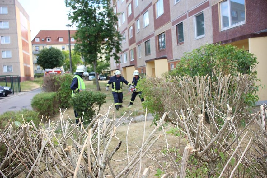 Feuerwehreinsatz in der Weizenstra&szlig;e