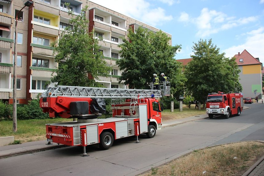Feuerwehreinsatz in der Weizenstra&szlig;e