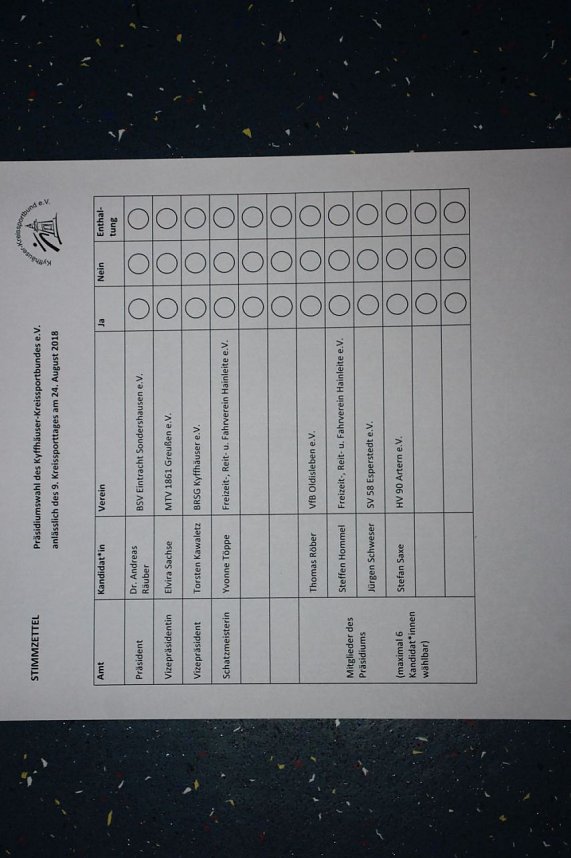 Auch beim 9. Kreissporttag wurde gew&auml;hlt