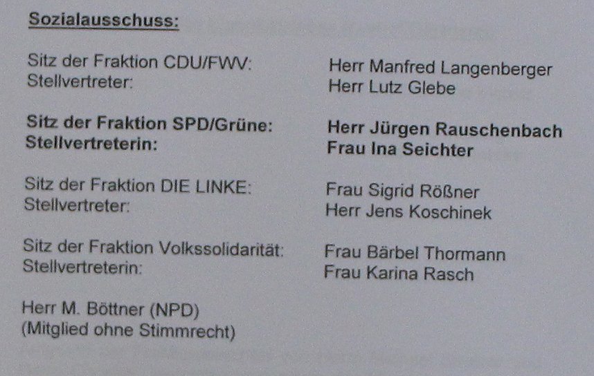 Aussch&uuml;ssen wurden besetzt