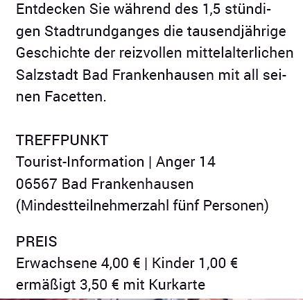 Stadtf&uuml;hrungen in Bad Frankenhausen