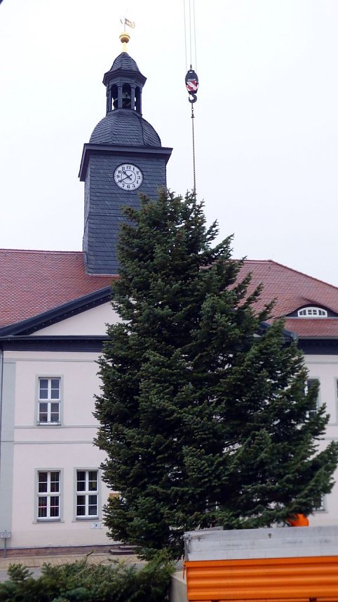 Weihnachtsmarkt in Bad Frankenhausen in Vorbereitung