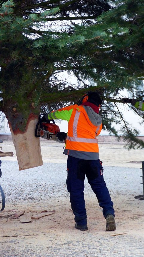 Weihnachtsmarkt in Bad Frankenhausen in Vorbereitung