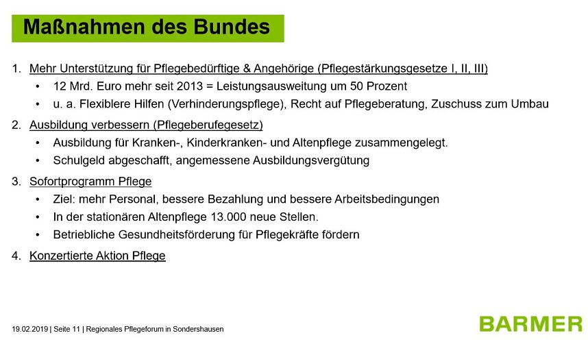 Diskussion zur Pflegesituation in Nordth&uuml;ringen.
