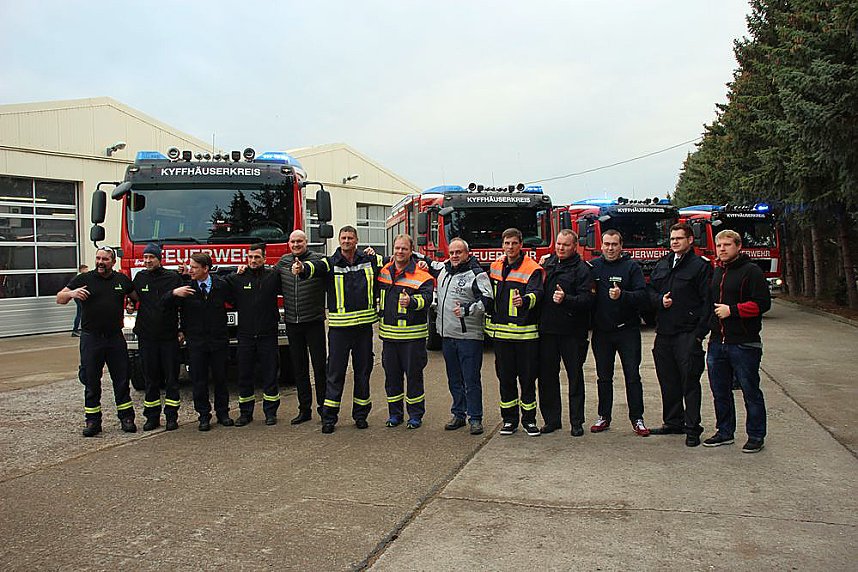 Vier Feuerwehrfahrzeuge f&uuml;r den Kyffh&auml;userkreis
