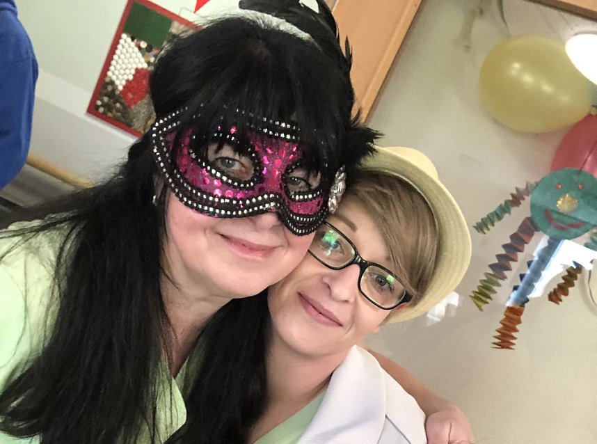 Faschingsfeier in der Segelteichstra&szlig;e