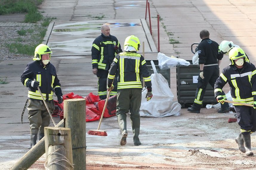 Ausgelaufenes Ammoniumnitrat...