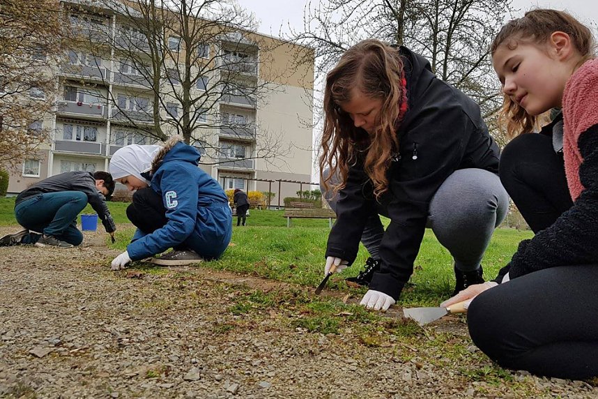 Fr&uuml;hjahrsputz im Wohngebiet