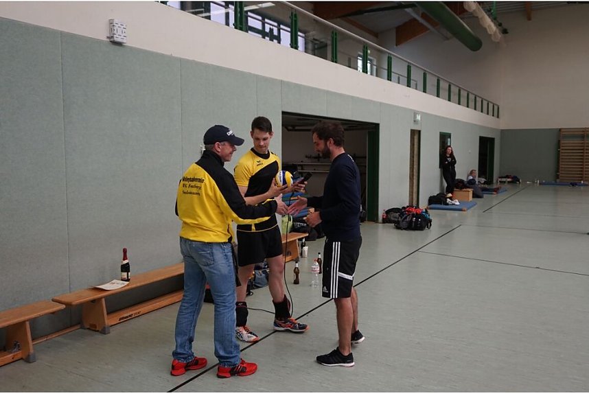 Abschluss beim Volleyball