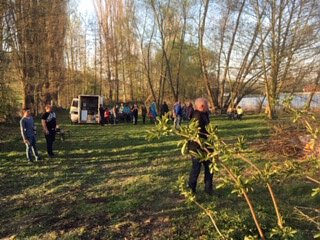 Osterfeuer am Bebraer Teich