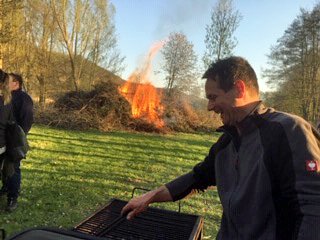 Osterfeuer am Bebraer Teich
