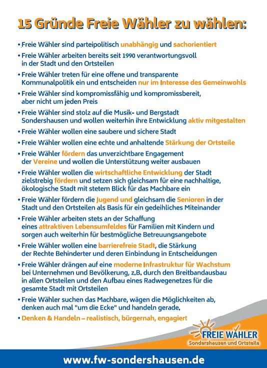 Freie W&auml;hler vor Ort