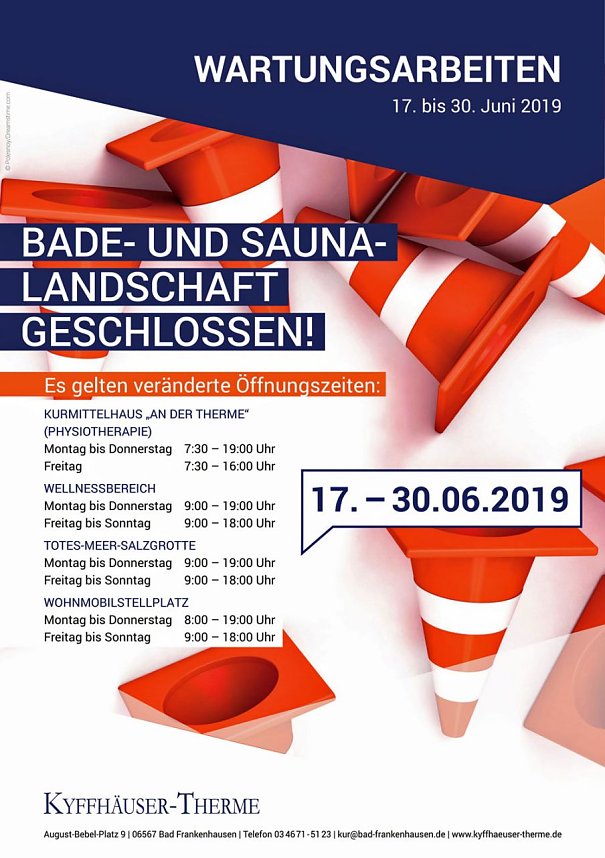 Wartungsarbeiten in der Kyffh&auml;user-Therme