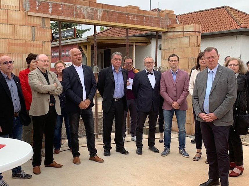 Baustelle der Rettungswache besucht