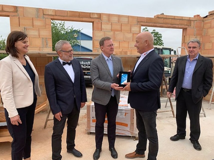 Baustelle der Rettungswache besucht