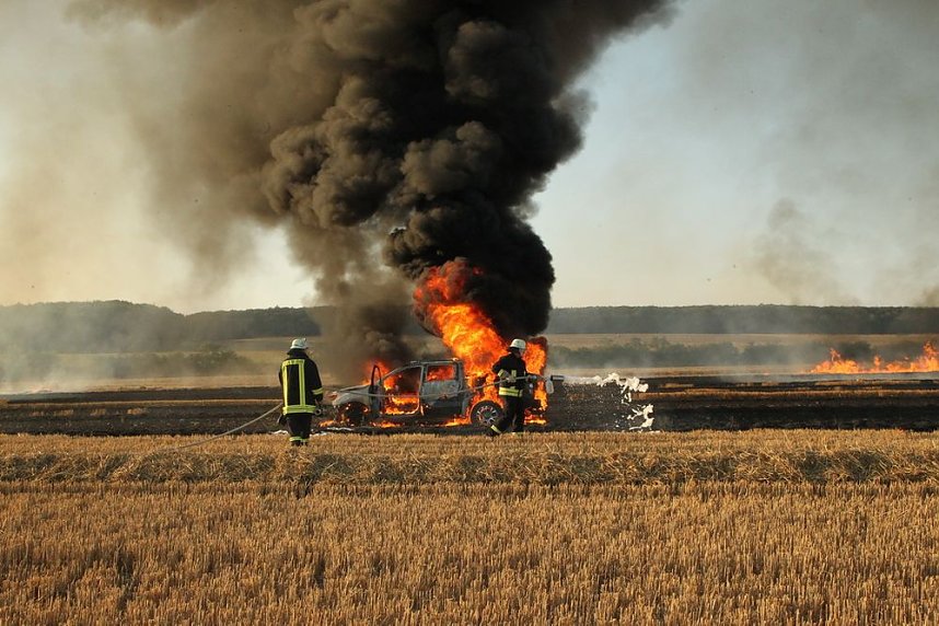 Feldbrand bei Gro&szlig;berndten