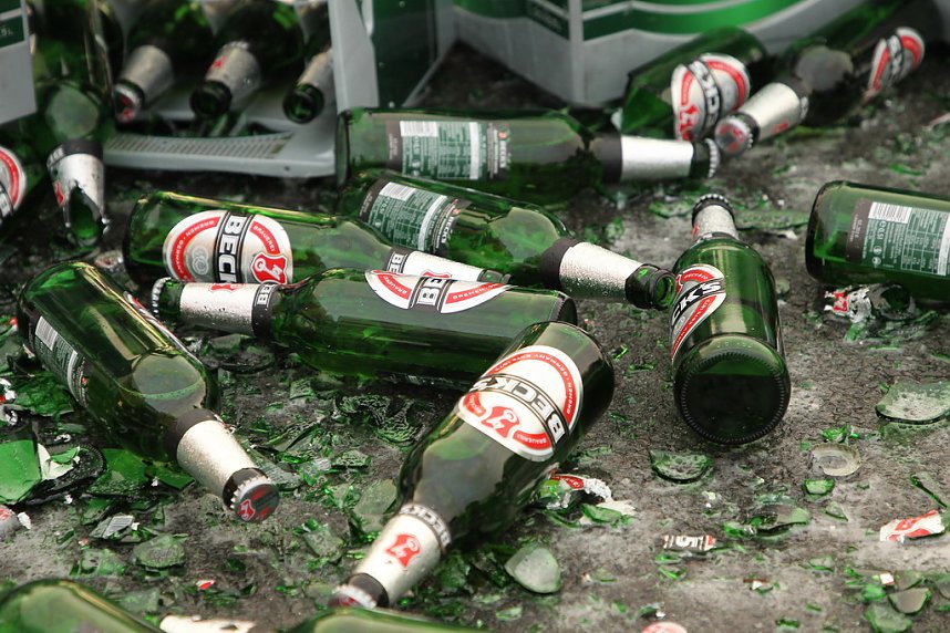 Bierlaster verungl&uuml;ckt