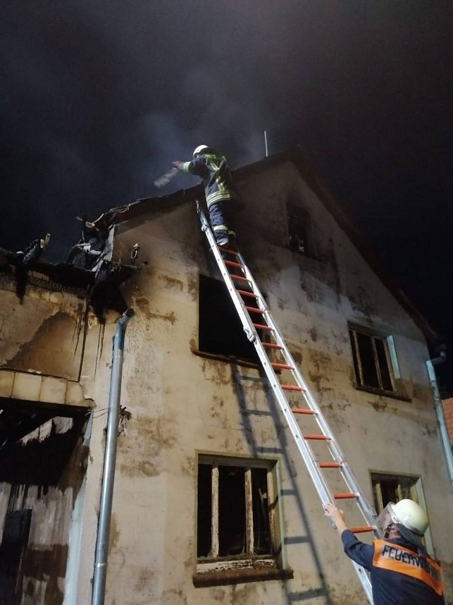 Brand in leerstehendem Geb&auml;ude