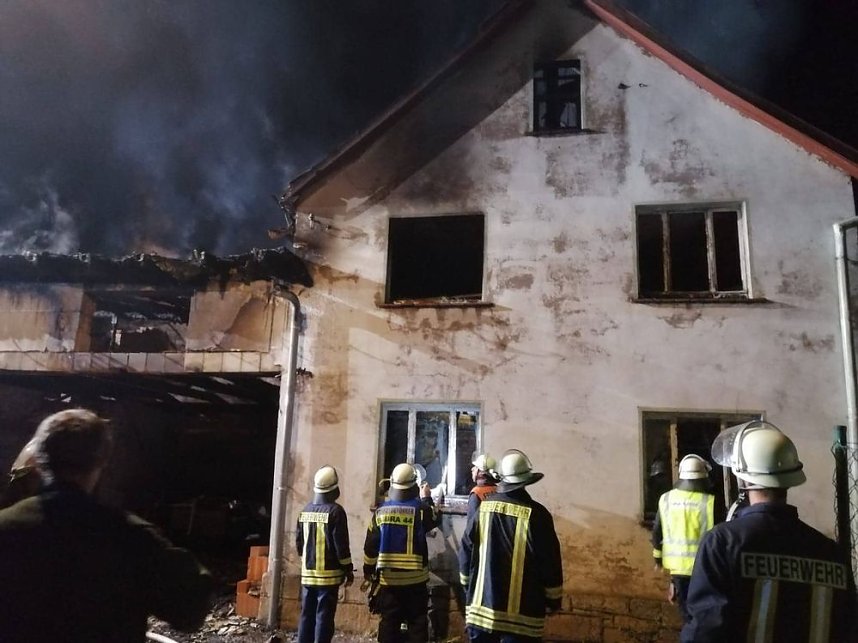 Brand in leerstehendem Geb&auml;ude