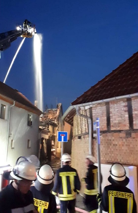 Brand in leerstehendem Geb&auml;ude