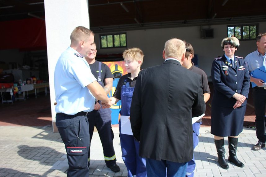 Feuerwehrleute feierten