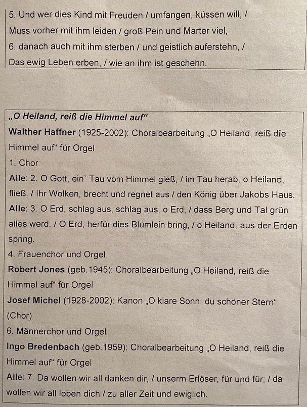 Adventliches Singen in Sondershausen