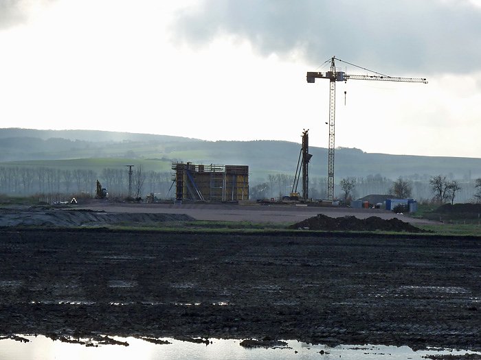 Autobahnbaustelle A71 bei Artern