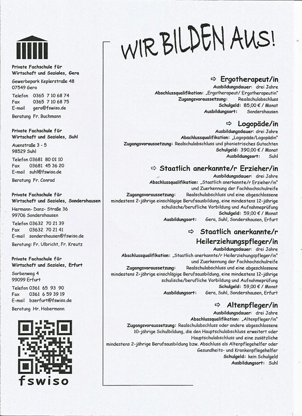 Fachschule pr&auml;sentiert