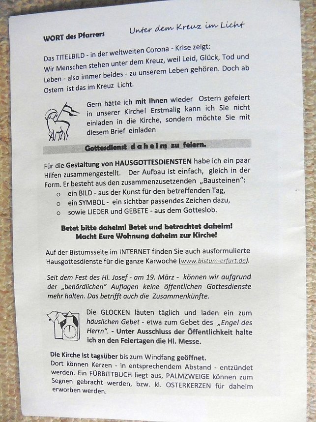 Neue Wege beim Gottesdienst