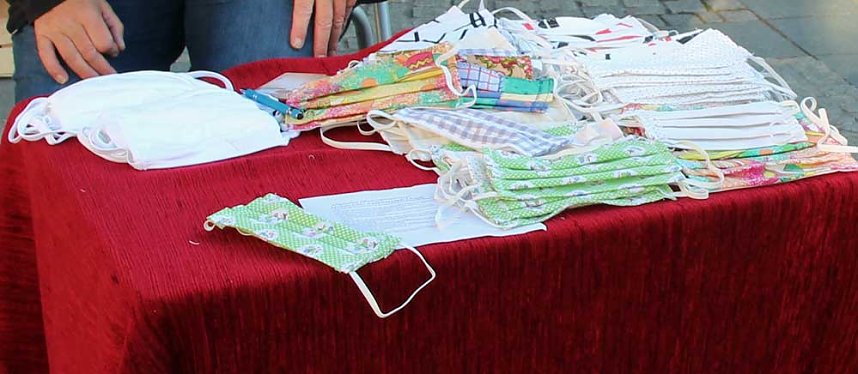 Wochenmarkt jetzt auch mit Maskenverkauf