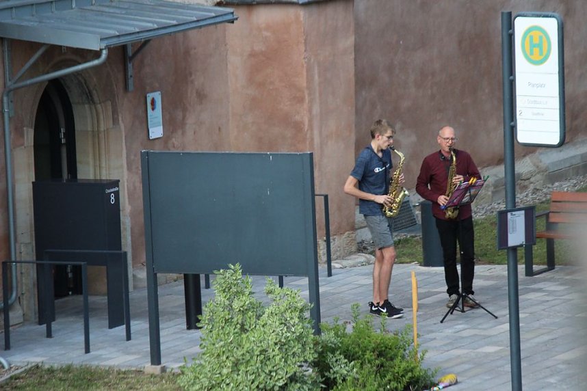Musik erklang vom Turm